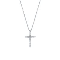 Pendente Mirco Visconti Donna Girocollo croce in Oro bianco Diamante 0.14 Ct BG60/30 - BG60/30
